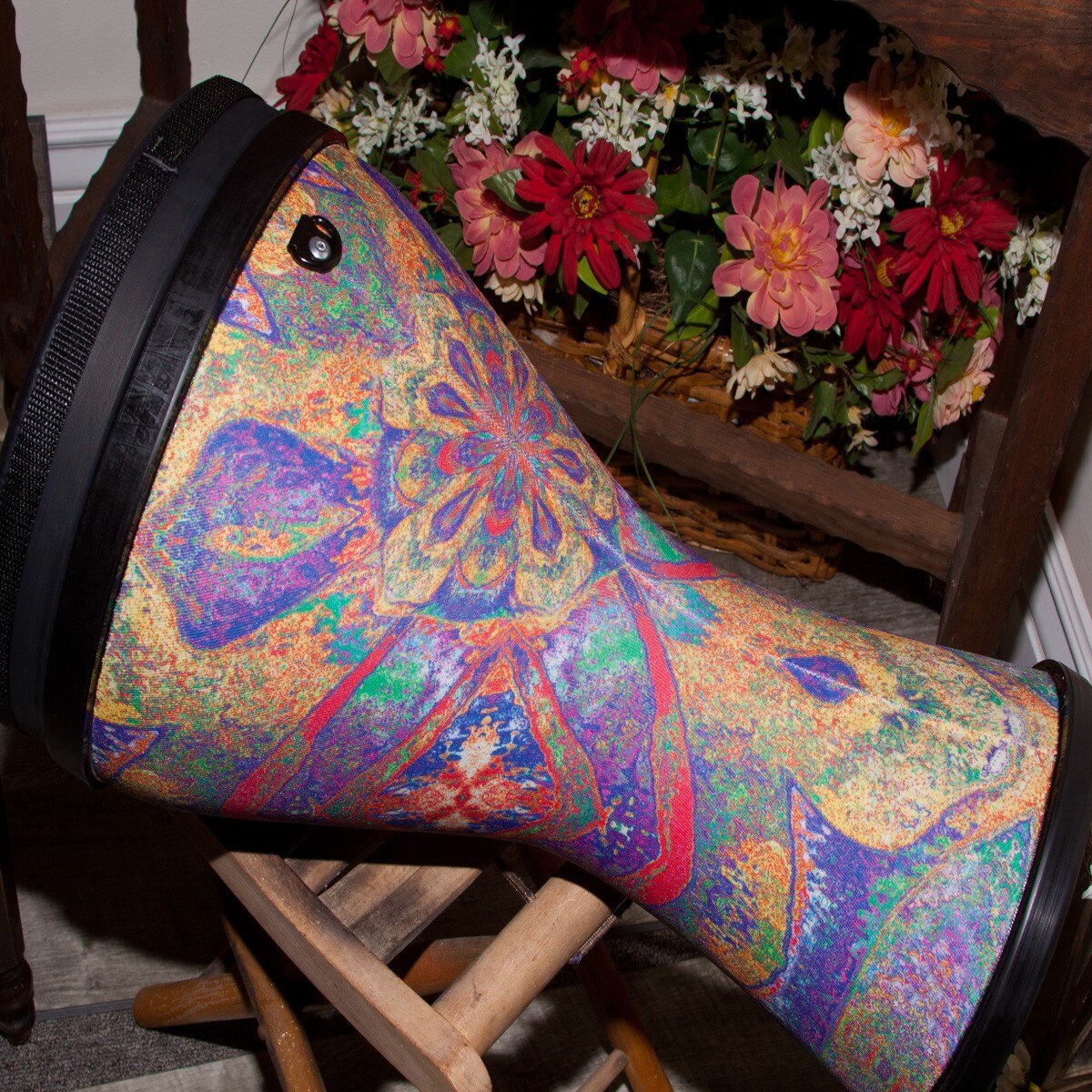 Remo Festival Doumbek Pre Tuned 10 Diameter 17.5 Height BLACK SUEDE FLIPTOP Replaceable Morado www.ensoulmusic